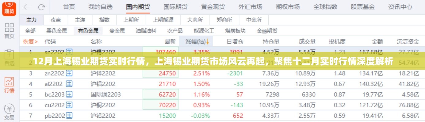 上海錫業(yè)期貨市場風(fēng)云再起，十二月實(shí)時(shí)行情深度解析與實(shí)時(shí)走勢預(yù)測