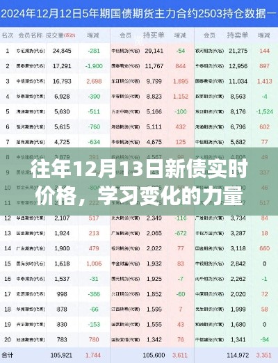 歷年12月13日新債實(shí)時(shí)價(jià)格分析與啟示，學(xué)習(xí)變化的力量