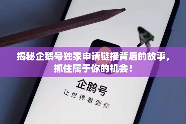 揭秘企鵝號獨(dú)家申請鏈接背后的故事，抓住屬于你的機(jī)會！