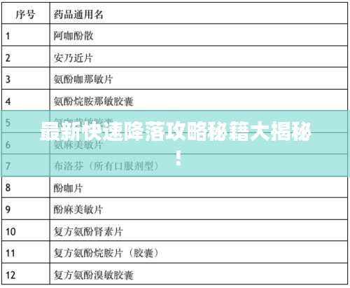最新快速降落攻略秘籍大揭秘！