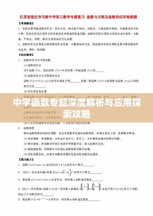 中學(xué)函數(shù)專題深度解析與應(yīng)用探索攻略