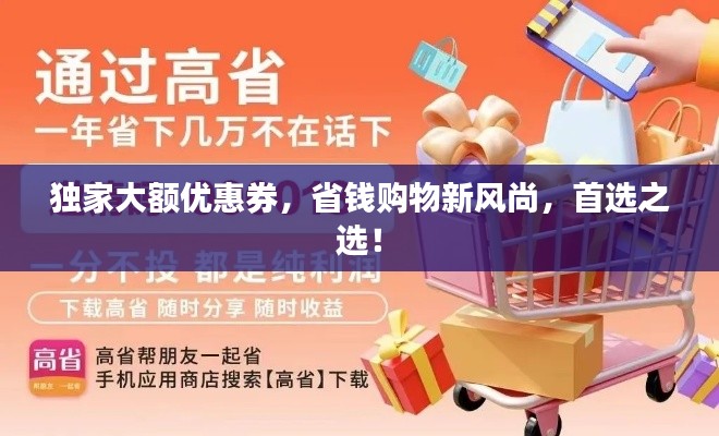 獨家大額優(yōu)惠券，省錢購物新風尚，首選之選！