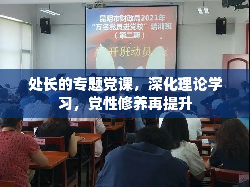 處長的專題黨課，深化理論學(xué)習(xí)，黨性修養(yǎng)再提升