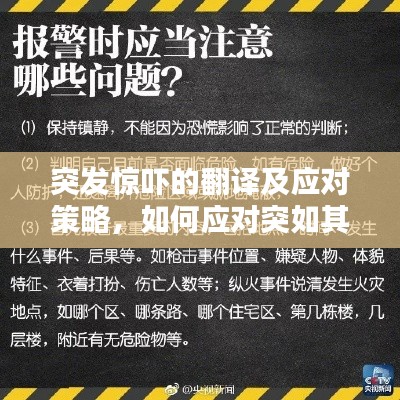 突發(fā)驚嚇的翻譯及應(yīng)對(duì)策略，如何應(yīng)對(duì)突如其來(lái)的驚嚇？