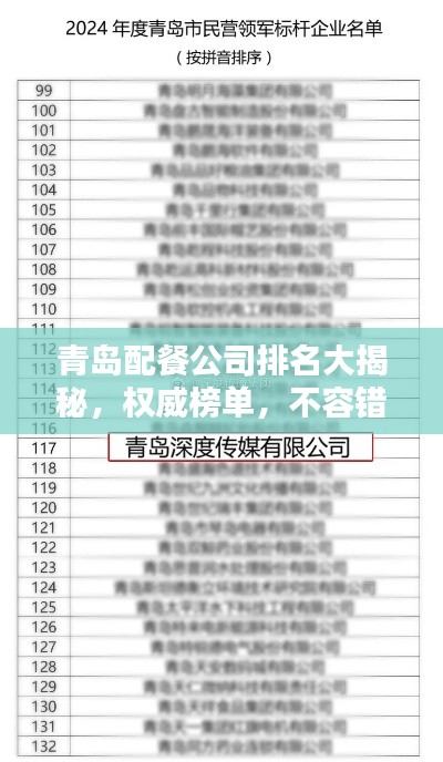 青島配餐公司排名大揭秘，權(quán)威榜單，不容錯(cuò)過(guò)！